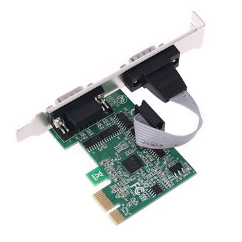 

PCIe Dual Serial Expansion Card Chip AX99100 2 Port Industrial DB9 COM RS232
