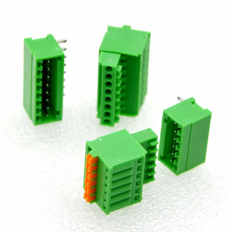 10 компл., новинка, пружинный клеммный разъем, KF2EDGKD-2.5mm разъём, подключаемый к разъему, материал для защиты окружающей среды
