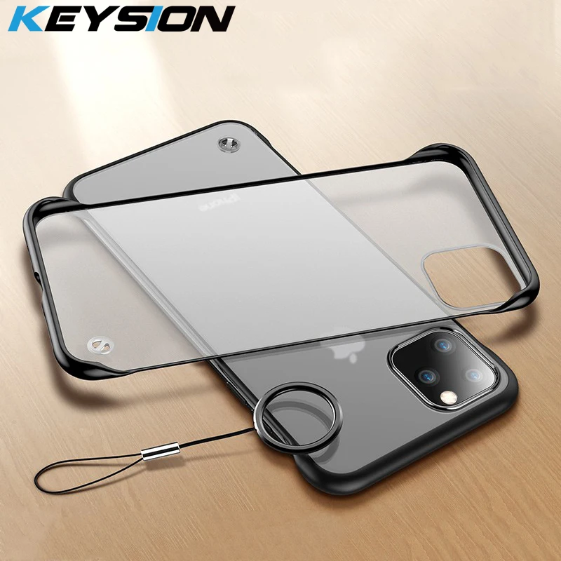 

KEYSION Frameless Case For iPhone 11 Pro 11 Pro Max Case Hard Transparent Matte Phone Back Cover For iPhone 11 11 Pro 11 Pro Max