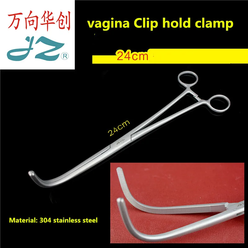 

JZ Obstetrics gynecology surgical instrument Cervix Elbow head vagina Clamping forceps Perineal private clamper Traction forcep