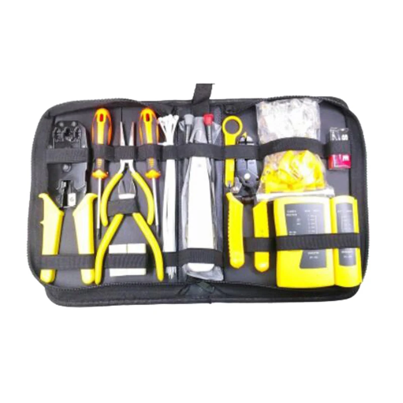 

23Pcs Network Repair Tool Kit Wire Cutter Screwdriver Pliers Crimping Maintenance LAN Cable Tester Tool Sets Drop Shipping