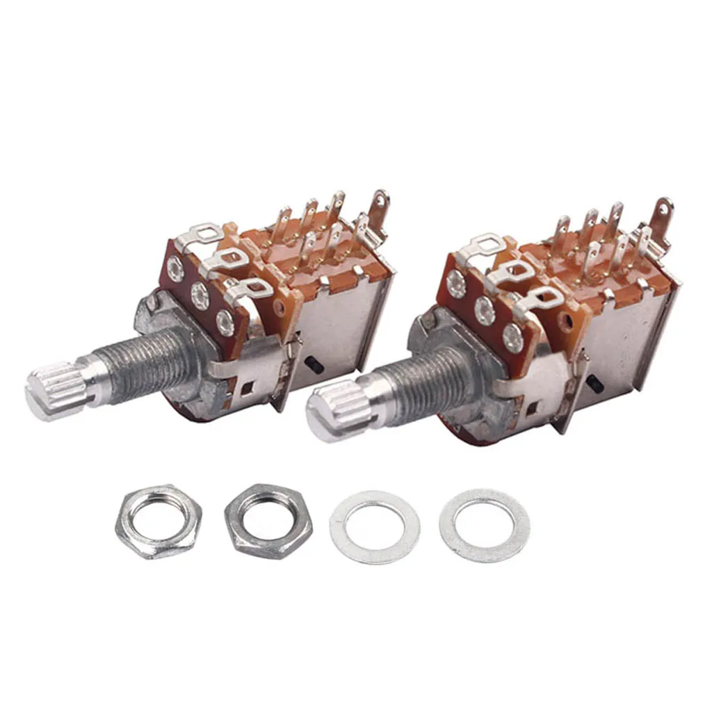 Guitar Potentiometer A1M B1M Split Shaft 18mm Pots Audio Tone Switch Control