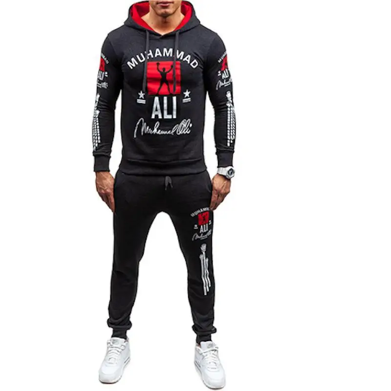 2020 Fashion Muhammad Ali Men Tracksuits Sportswear Men's Leisure Hoddies Pullover Outwear Tracksuit Sets Men Sweatshirt S-XXL