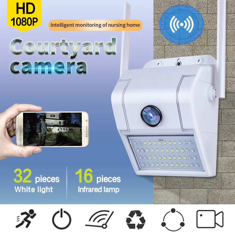 

1080P HD Wi-Fi Outdoor Home Monitoring IP Camera Wireless Waterproof Night Vision - Two Way Audio Home Security Network Camera