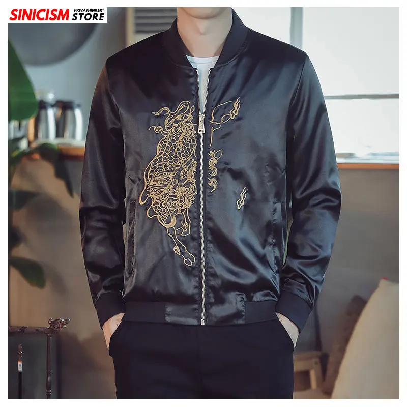 Sinicism Store Мужская винтажная куртка в китайском стиле, уличная одежда, топы, осень, утолщенные традиционные пальто с вышивкой
