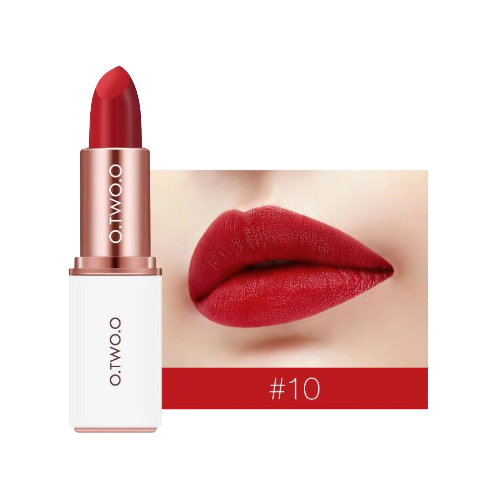 10 O. TWO. O Макияж матовая губная помада водостойкая Make Up Batom Maquiagem Rouge A Levre Косметическая стойкая Красная губная помада Batom Tint - Цвет: 10
