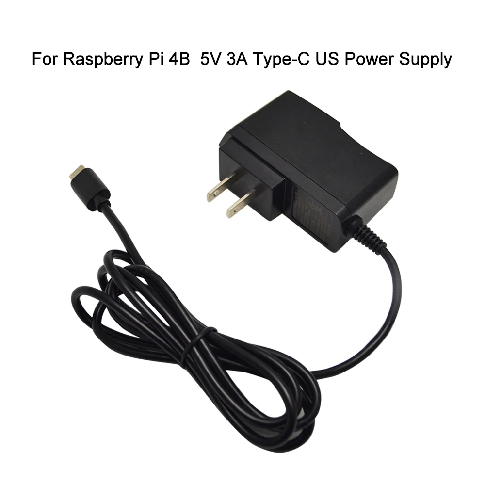 Raspberry Pi 4 Мощность адаптер 5В 3A Тип C Питание для RPI Model B US Зарядное устройство в
