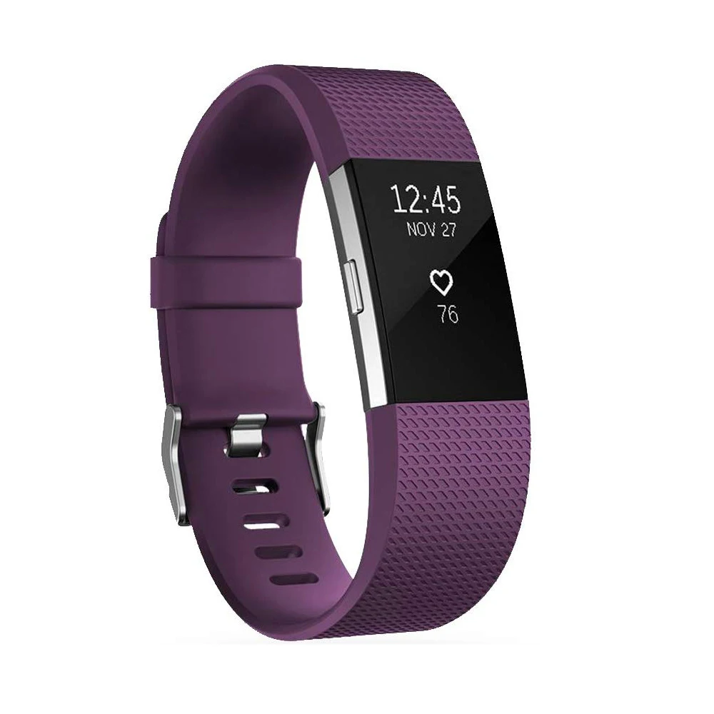 purple BOX-W для Fitbit Charge 2 полосы, дышащие силиконовые сменные спортивные полосы для Fitbit Charge 2 Smartwatch фитнес - Цвет: purple