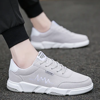 

hot men wild casual canvas shoes tide fashion Comfortable and breathable Non-slip lace-up men's shoes 1005