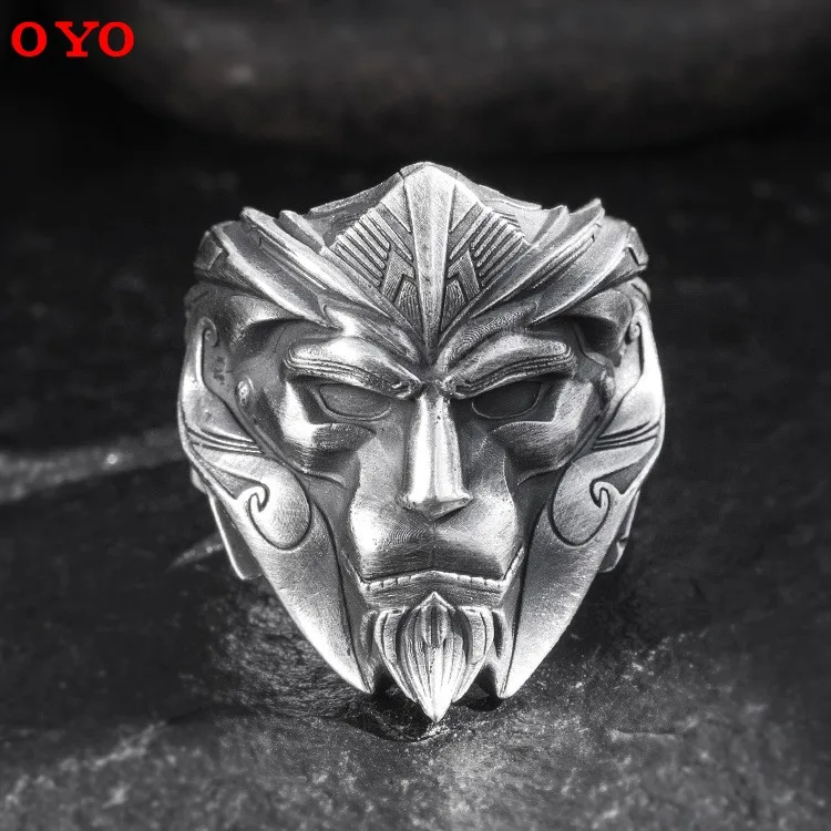 

999 sterling silver retro fashion Optimus Prime ring punk trend transformers ring men