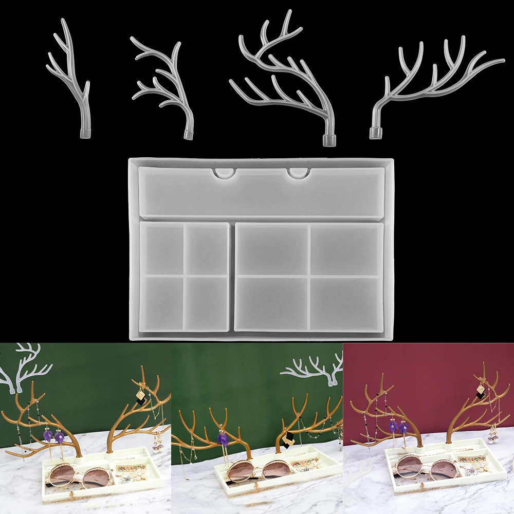 

Большой Antle ювелирные изделия Дисплей силиконовая форма "деревья" стеллаж для хранения лоток эпоксидная смола, форма для художественного оформления ногтей, ручная работа Craft расходных материалов для изготовления ювелирных изделий