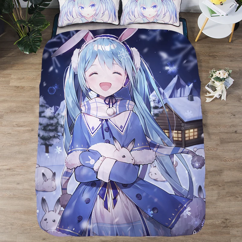 10 Hatsune Miku, летнее одеяло, мультяшное аниме, одеяло, рождественский подарок, пледы, мягкое, теплое, для кемпинга, одеяло, тонкое, стеганое, для девочки, для спальни - Цвет: 10