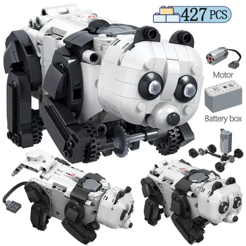 

427pcs Bricks City Technic Electric Panda Animal Robot Building Blocks Imitating Crawling PostureToys For Children Boys