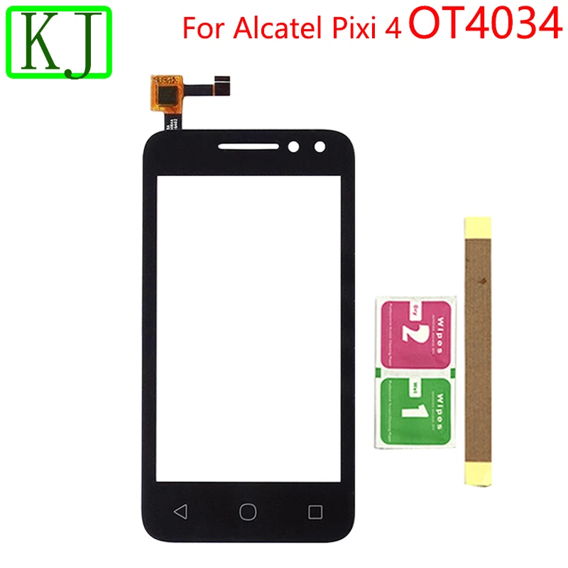 Сенсорный ЖК-экран для Alcatel Pixi 4 OT 4034 OT4034, дигитайзер, передняя сенсорная панель, стеклянный датчик - Цвет: touch