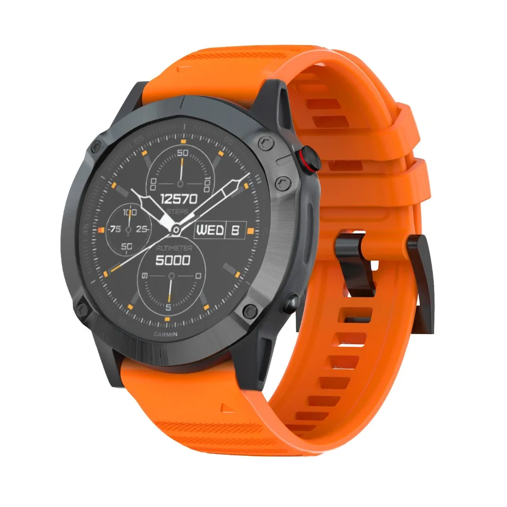 26 мм силиконовый ремешок для Garmin Fenix 6x Pro/5x Plus/3 HR/D2 ремешок для часов быстросъемный браслет для спуска Mk1