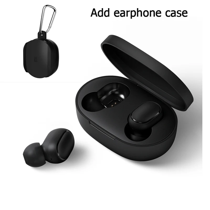 Linsing Xiaomi Redmi Airdots Xiaomi беспроводные наушники Голосовое управление Bluetooth 5,0 шумоподавление управление краном - Цвет: add earphone case