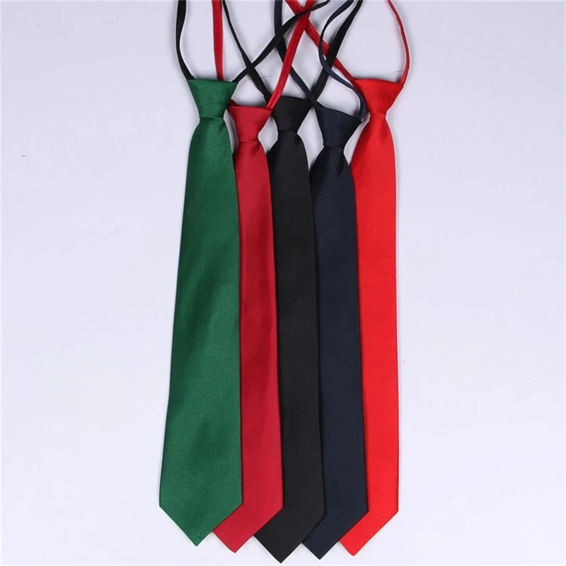 

Solid Neck Tie Easy To Wear For Children Boys Girls Students Kid Rope Tie Stage Performance Photograph Graduation Ceremony Black