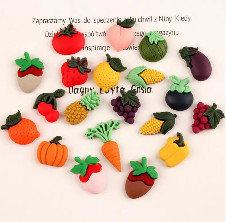 10 шт./лот альбом для скрапбукинга из смолы с плоским основанием фруктов и овощей