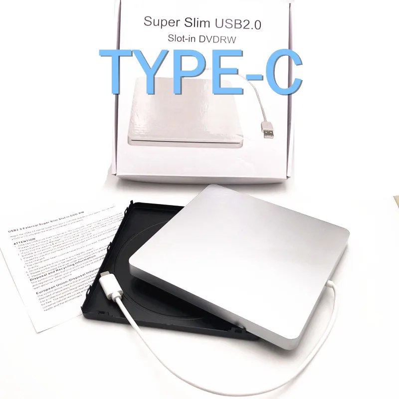 Внешний корпус USB TYPE-C для Apple MacBook/MacBook Pro/iMac 9 5 мм и 12 7 SATA подключение SuperDrive DVD |