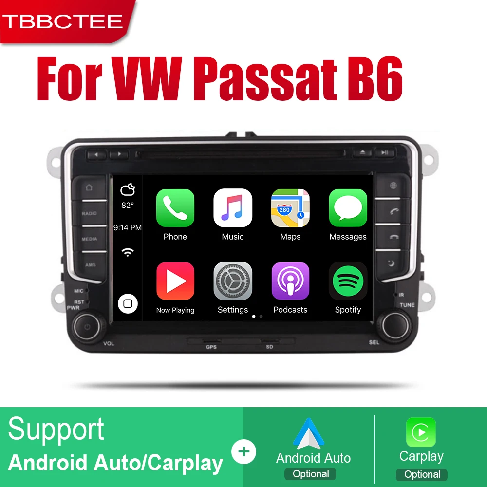 TBBCTEE Авто Радио 2 Din Автомобильный dvd-плеер на основе Android для Volkswagen VW Passat B6 2005~ 2010 gps Навигация BT Wifi карта мультимедиа