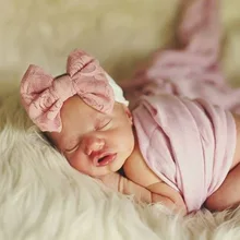 Стиль, Европа и Америка, детская лента для волос с бантиком, сливовое кружево, завязывается на узел, удобные мягкие аксессуары для волос для младенцев
