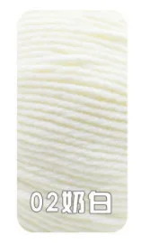 2 1 шар х 50 г DK Детская шерстяная пряжа 4ply чёсаный молочный хлопок ручная вязка крючком Новая пряжа - Цвет: 2