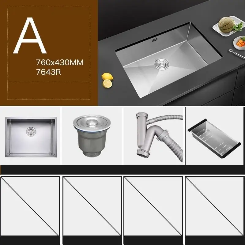 Afwasbak портативный Lavandino Spoelbak Acero Inoxidable Inox Cuba Pia Cozinha Fregadero De Cocina кухонная раковина - Цвет: MODEL U