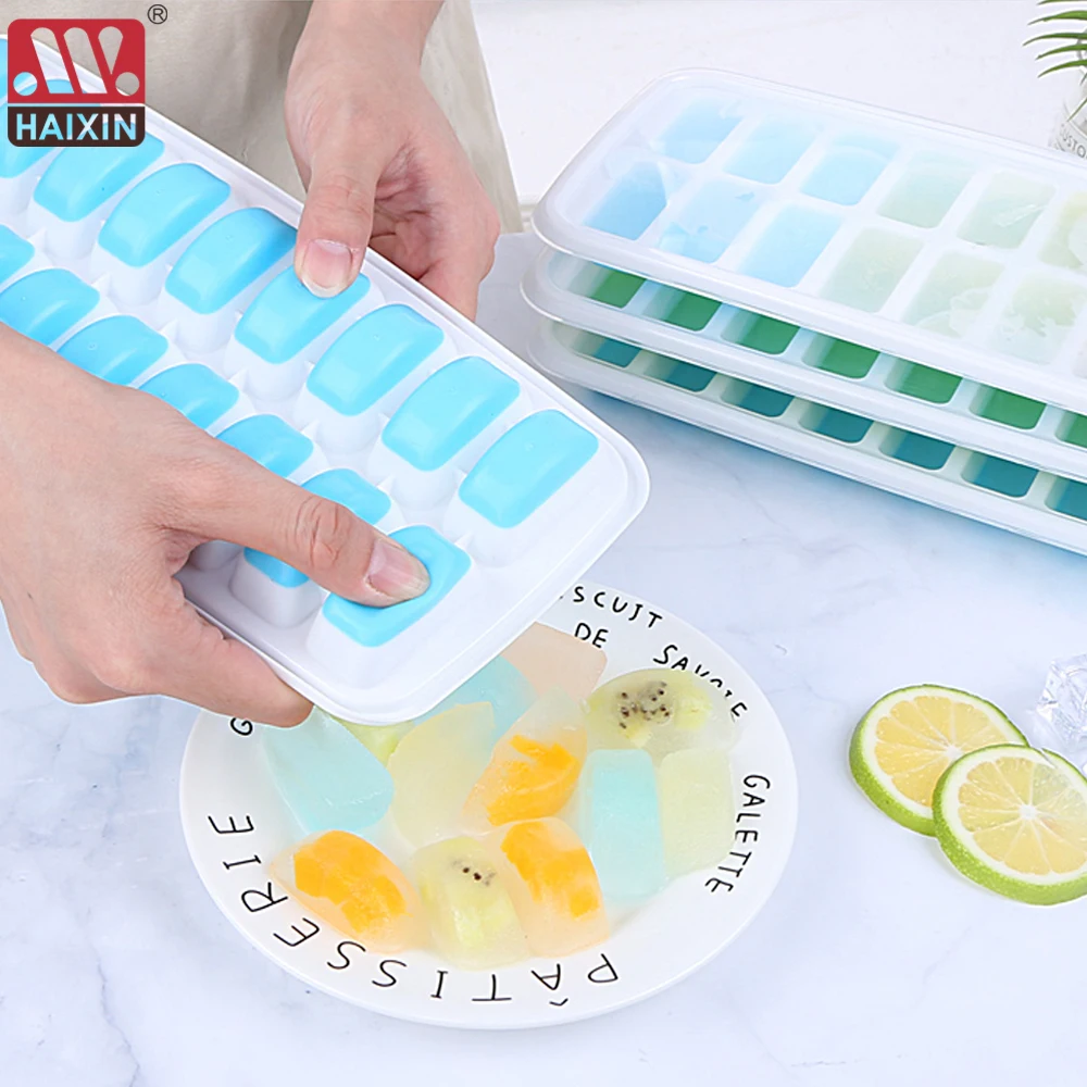 HAIXIN Hot Selling Ice Cube Tray With Cover Wholesale Custom Bpa Free  Durable Ice Mold