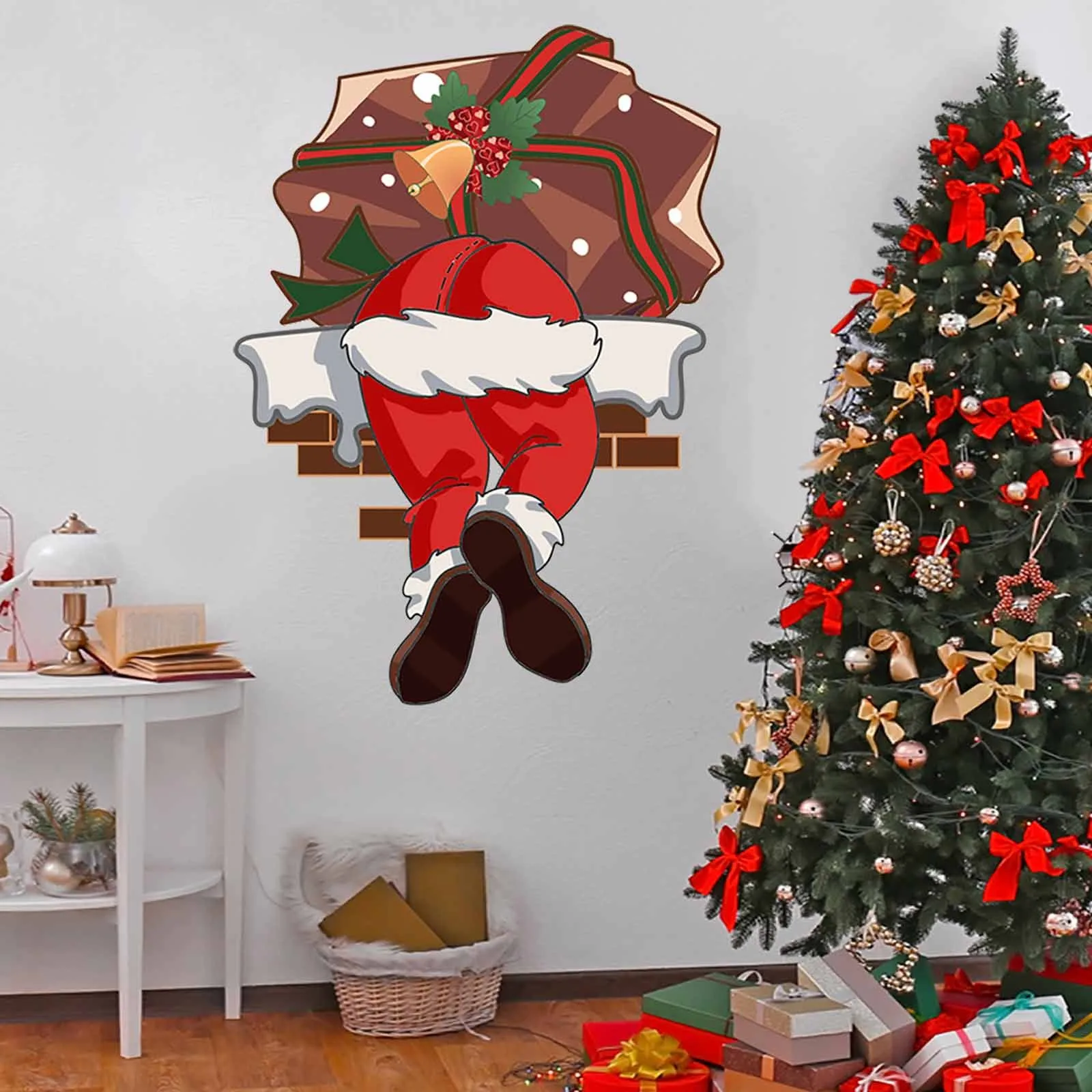 

Santa Claus Merry Christmas Wall Sticker Christmas Festival Decoration Living Room Home Window Glass Door 2021 New Year Stickers