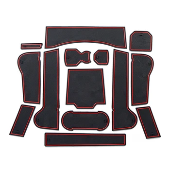 

For VW T-ROC Anti-Slip Rubber Cup Cushion Door Groove Mat Volkswagen TROC T ROC 2017 2018 2019 Accessories Stickers Car Styling