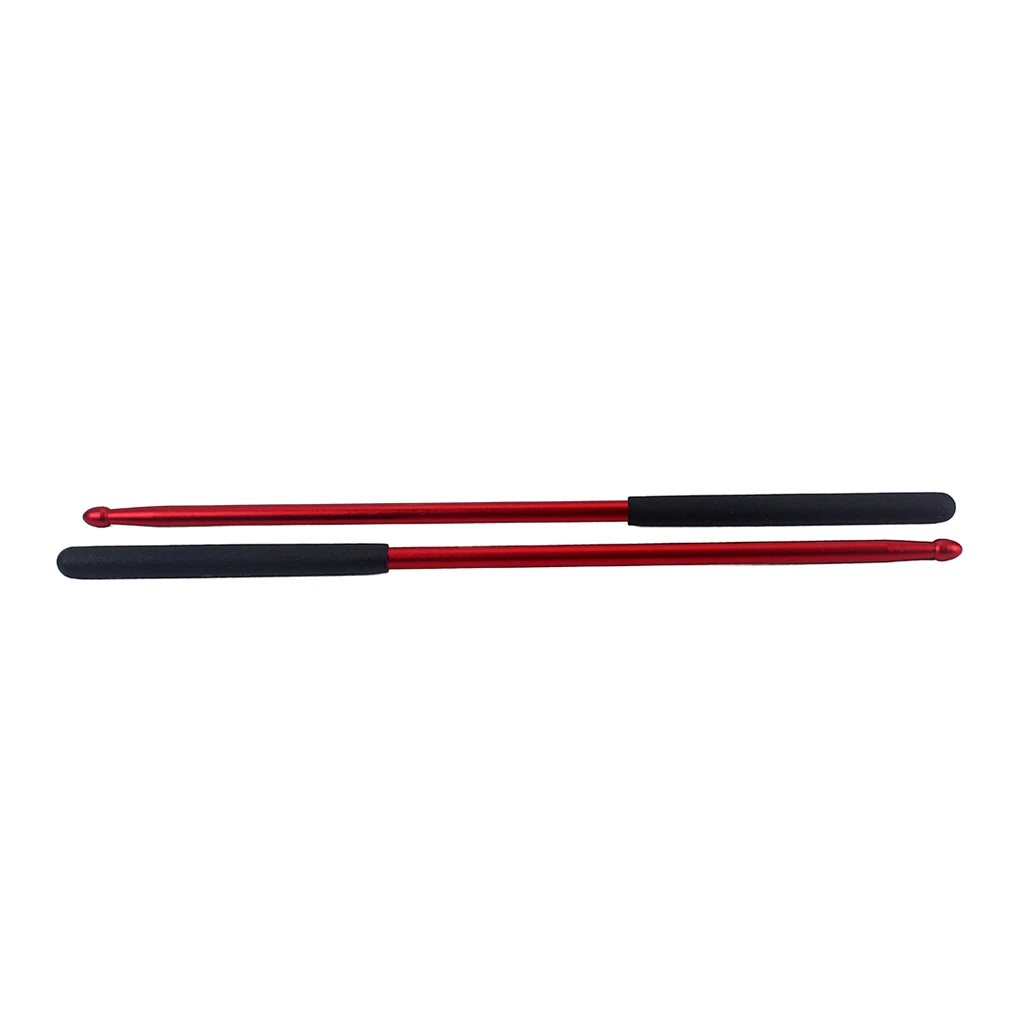 1 пара металлических барабанных палочек Mallets 5A 40,5 см для барабанщиков, красный