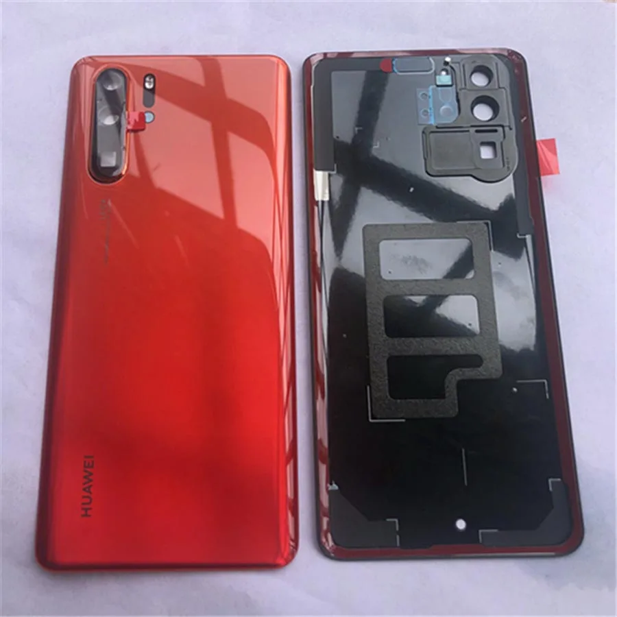 P30 оригинальная Задняя стеклянная крышка для huawei P30 Pro, задняя дверь Замена батареи чехол, чехол на заднюю крышку с объективом камеры