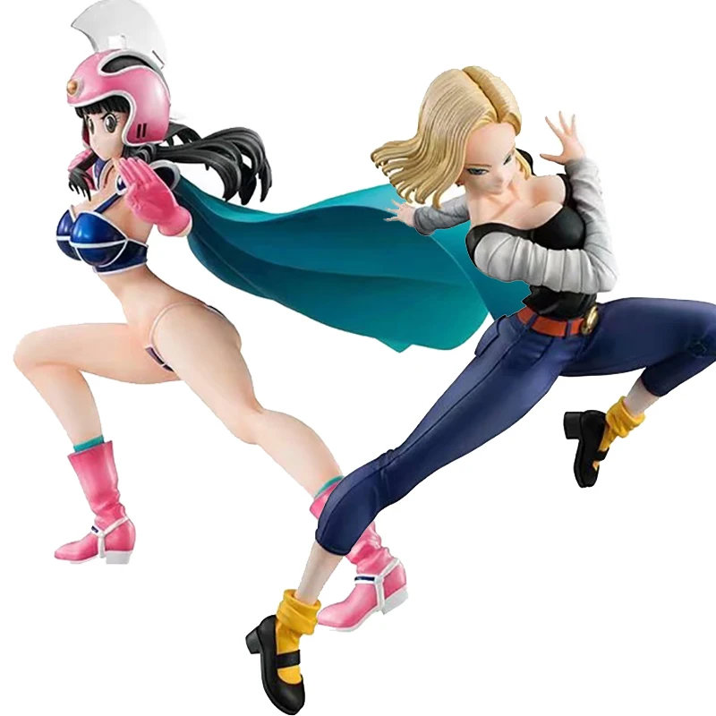

2 Type Dragon Ball Gals Chi-Chi Armor ANDROID NO.18 Version 4 Fighting PVC Action Figures Model Toy B19