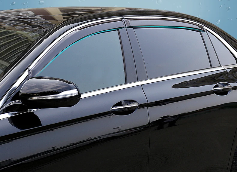 Акриловые окна автомобиля дождь щит для mercedes benz c класса c180 c200 c300 c250 w205 - Цвет: 4 pieces