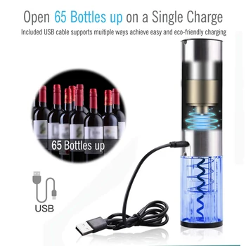 

Dry Battery Electric Wine Opener Automatic Bottle Opener Corkscrew Professional Red Wine Opener Foil Cutter Set For Kitchen Tool
