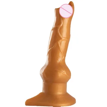 Simulation Wolf Dildo Animal Huge Dildo Black Sex Toys For Woman Lesbian Masturbator Anal Plug Anus Massage Couple Flirt Sex 2