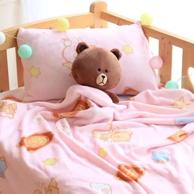 Мультяшный чехол с изображением карты Сакура звезда аниме одеяло плюшевое