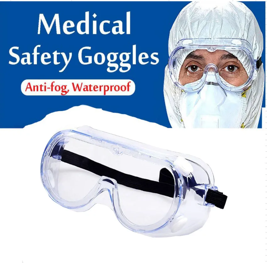 

Safety Goggles Fully Enclosed Transparent Lens Goggles Eye Protective Glasses Anti-Fog Antisand Dust Resist UV Light