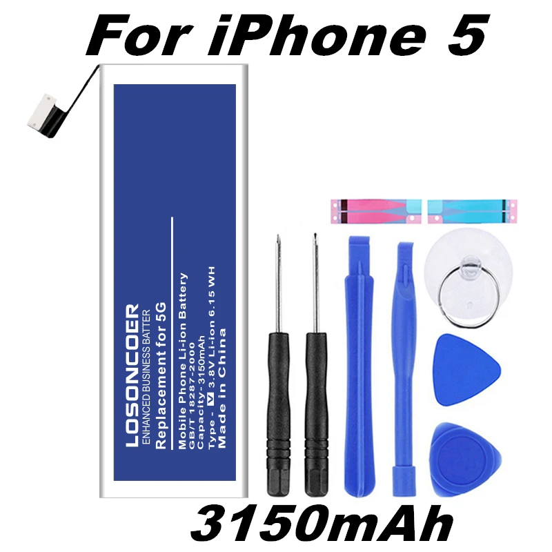 AAAAAA 0 цикл для Apple iPhone 4S 5 5S SE батарея,+ Бесплатный Ремонт отвертка Набор инструментов подставка держатель батареи мобильного телефона батарея