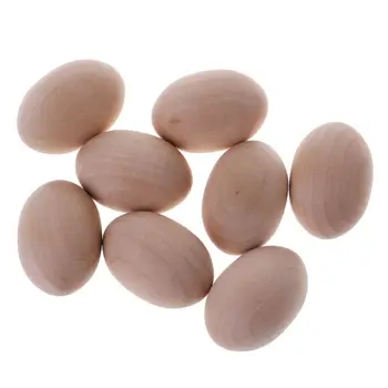 

Natural Wood Simulation Eggs Manual Graffiti Painted Exercise DIY Creative Easter Egg Children Early Educational Toy
