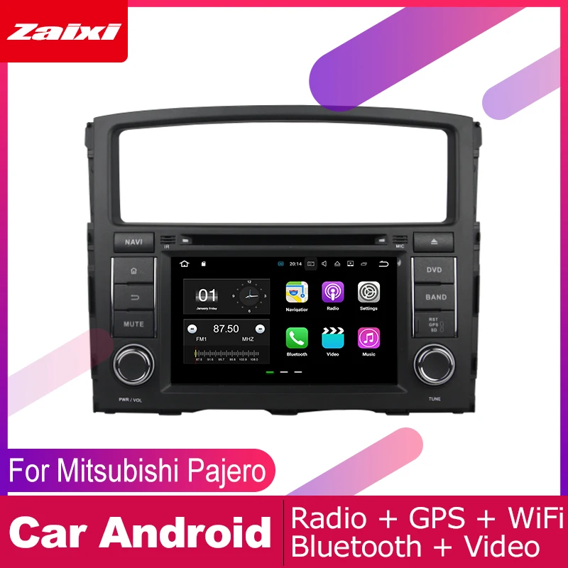 ZaiXi 2 DIN Автомобильный dvd-плеер gps-навигатор для Mitsubishi Pajero V97 2006- автомобильное мультимедиа андроид экран системы радио