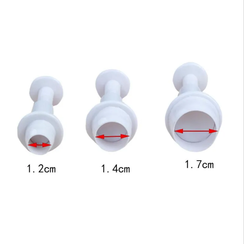 Round Circle Style Cake Biscuit Cookies Mold Cutter Plunger Fondant Sugar craft Icing Decorating 3pcs Birthday Party Supplies cookie cutter baking mold cookie mould fondant cutter baking decorating tools