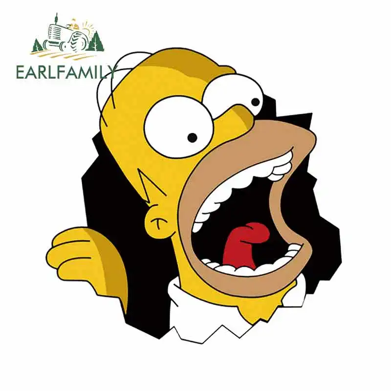EARLFAMILY 13 см x 12 4 для Симпсона забавные виниловые наклейки на машину обертывание