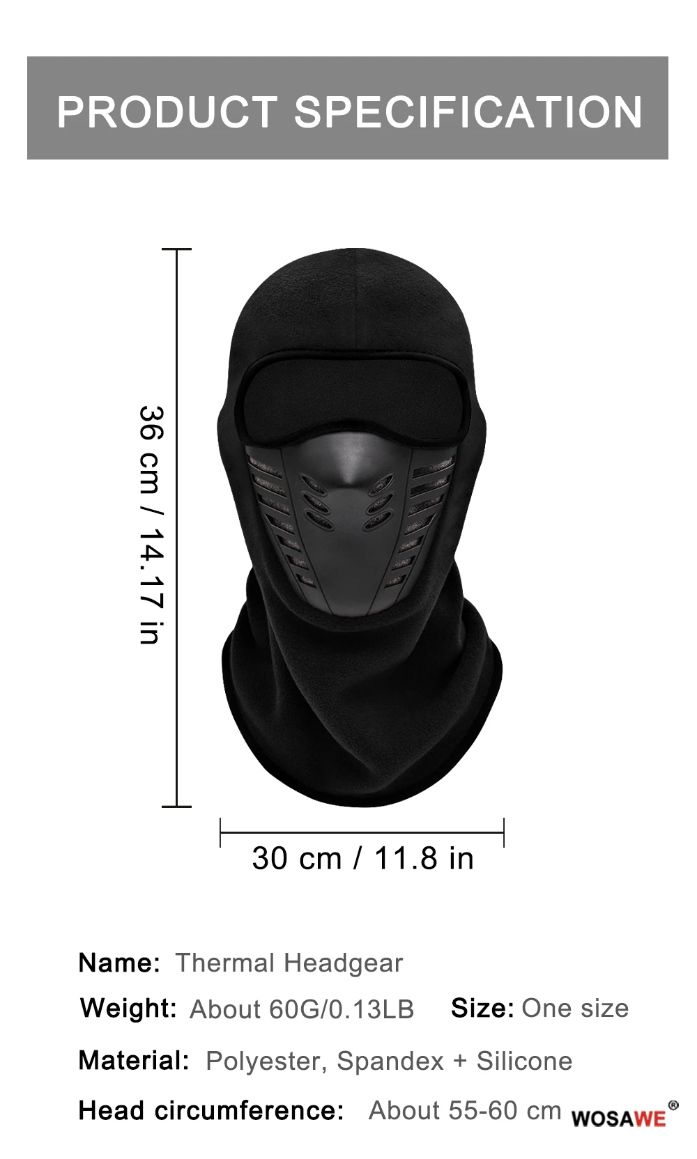 Motorcycle Mask Fleece Thermal Face Mask Keep Warm Moto Riding Balaclava Motorbike Biker Winter Windproof Ski Mask Men Women