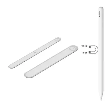 

1Set Adhesive Magnetic Metal Plate Pen Stickers Cover Holder Grip For Pencil 2nd Accessories
