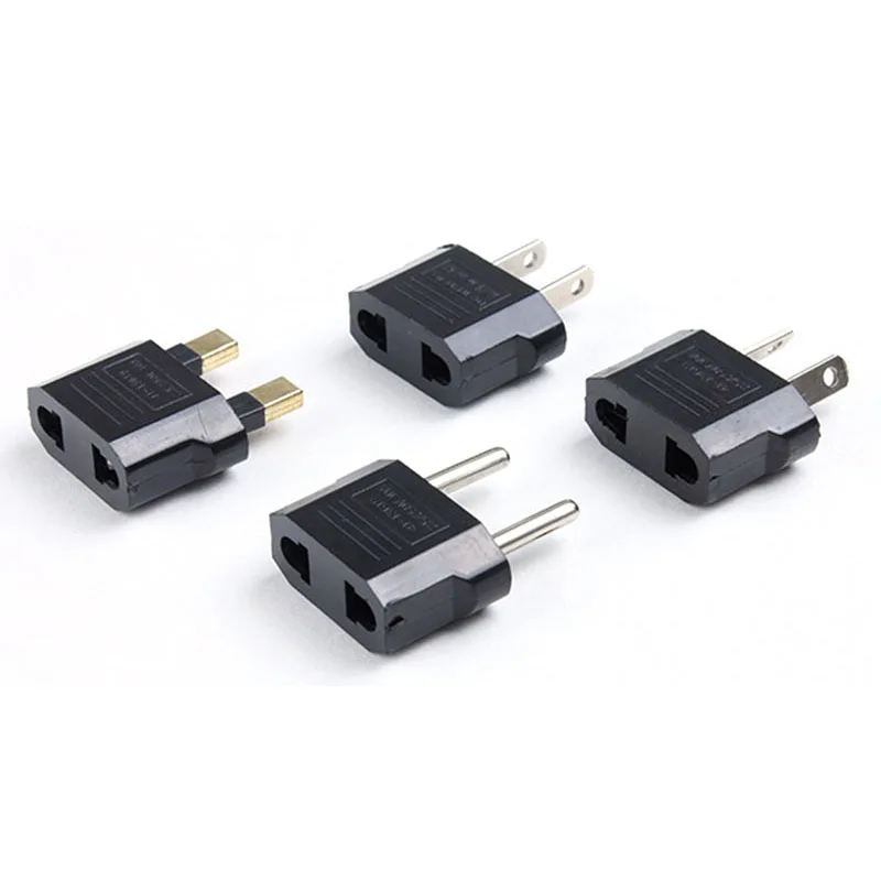 Adaptador de 2 piezas para enchufe de viaje, convertidor de enchufe eléctrico, herramienta de conversión de viaje, US, EU, AU