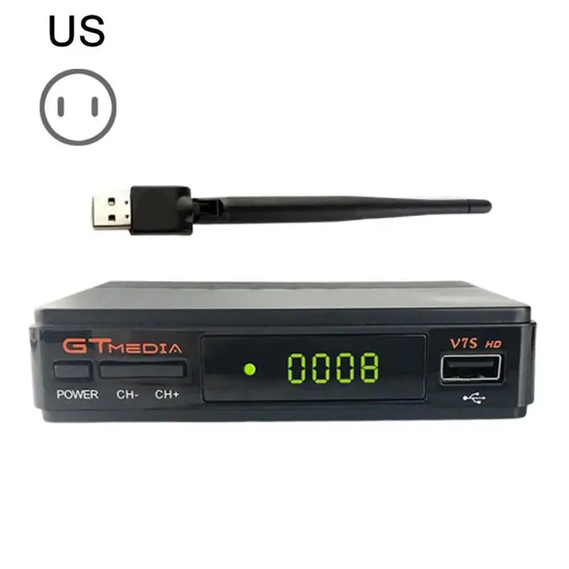 Беспроводной спутниковый ресивер цифровая коробка Freesat/Gt HD DVB FTA V7S S2, приставка обновления V7HD медиа U1T9