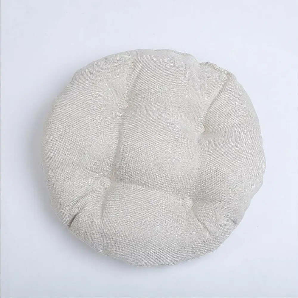 Beige New Solid Nordic Round Cotton Cushion Dining Chair SEAT PADS Thick Garden Floor Cushion - Цвет: Beige