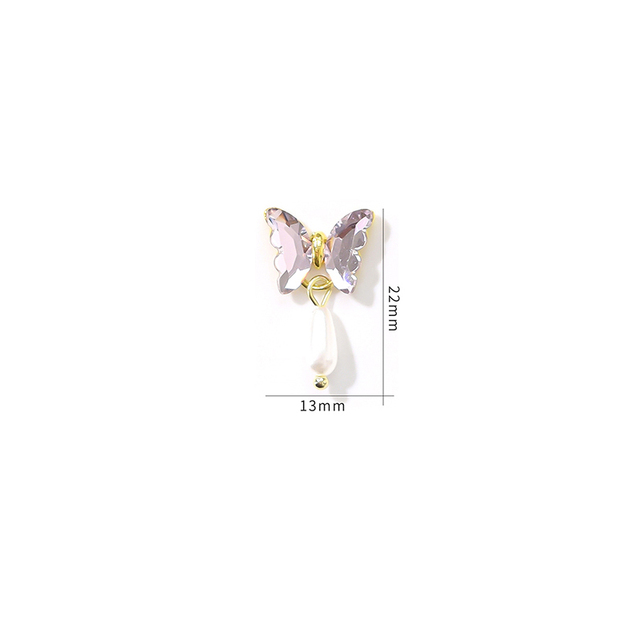 New Design Nail Art Pendants Charms Tassels AB Butterfly Magic Crown Diamonds Luxury Christ Angel Nail Dangle Ornaments 3D