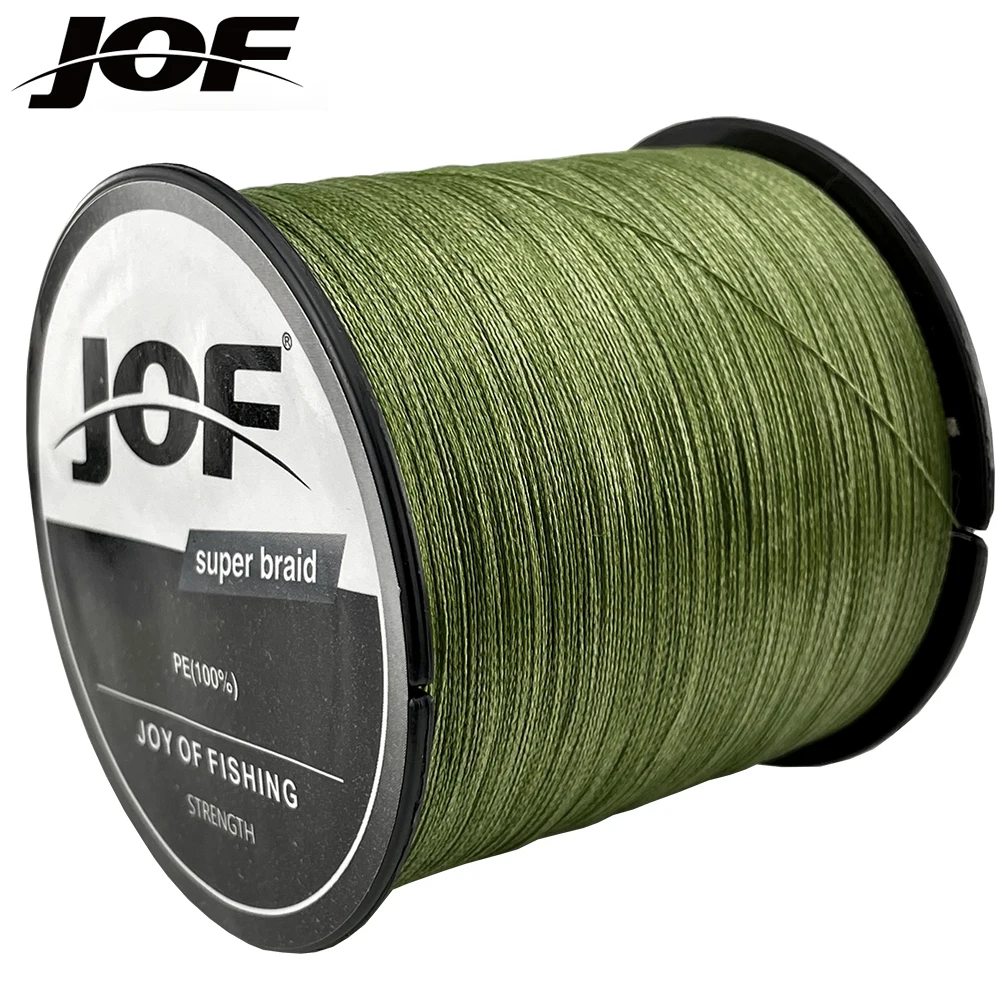JOF 4 Strands 1000M 500M 300M 100M PE Braided Fishing Line Saltwater Weave Carp Fish Cord Pesca Wire Super Strong Multicolor | Спорт и